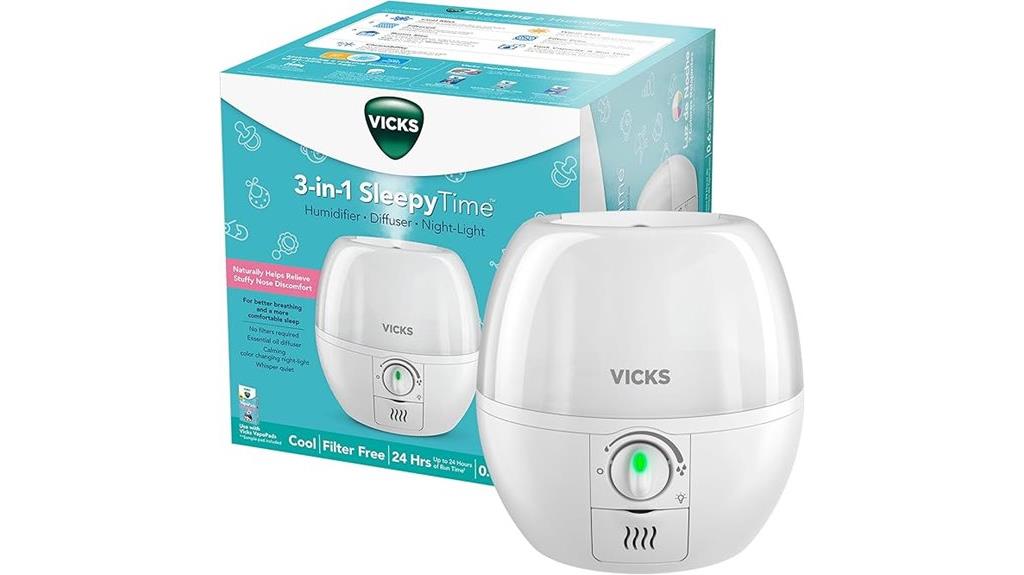 vicks sleepytime humidifier features