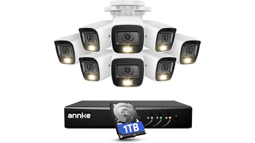 wired 8 camera home security