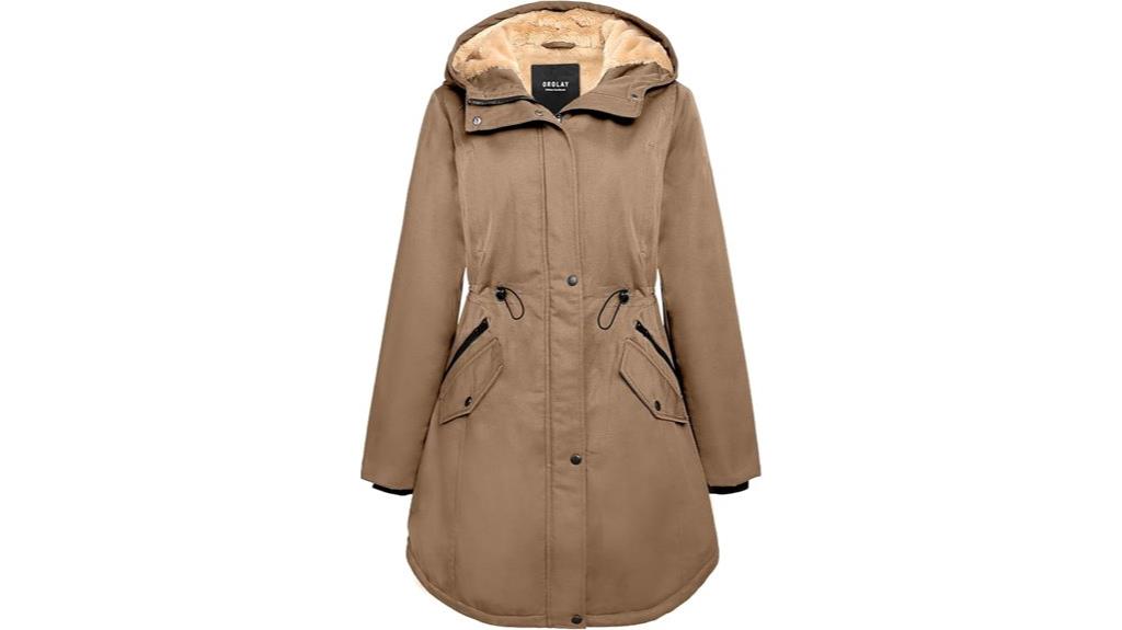 women s fleece lined winter parka