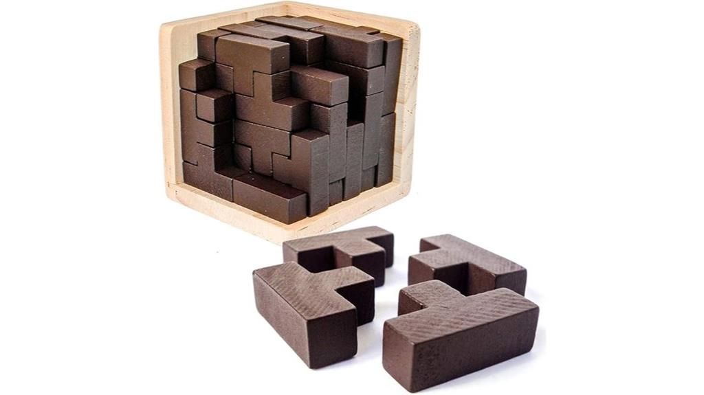 wooden puzzle stress toy