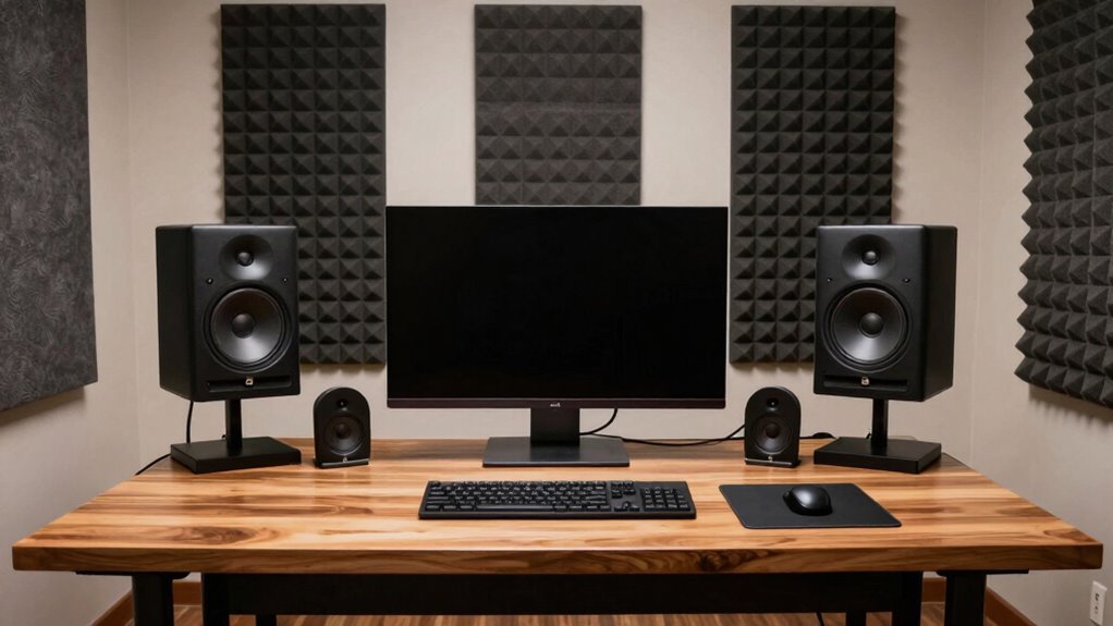 desk speakers treatment placement
