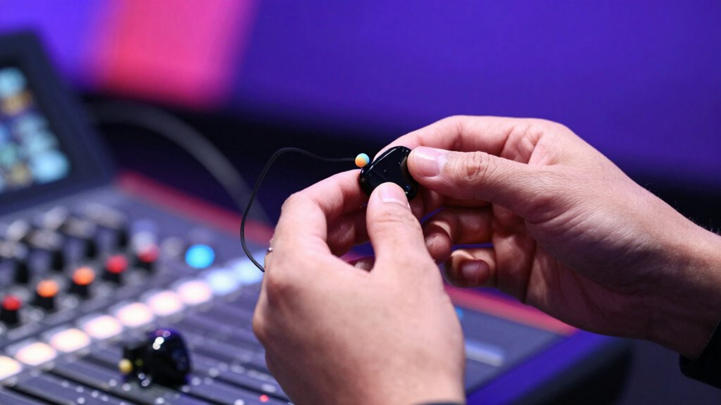 in ear mix content selection