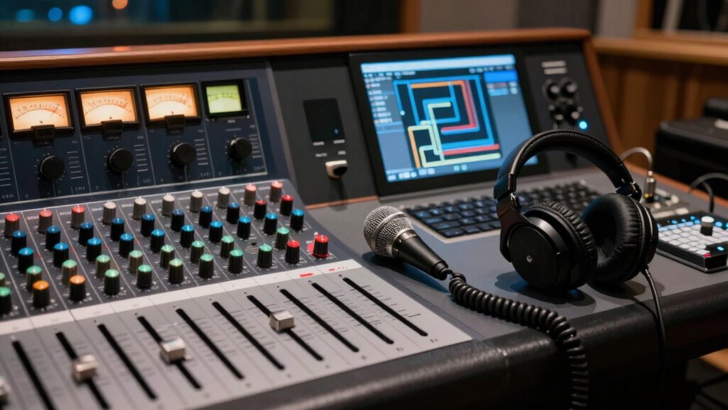 simplified cue and headphone routing