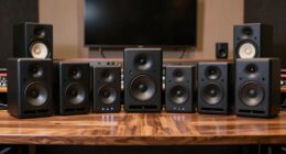 top front port studio monitors