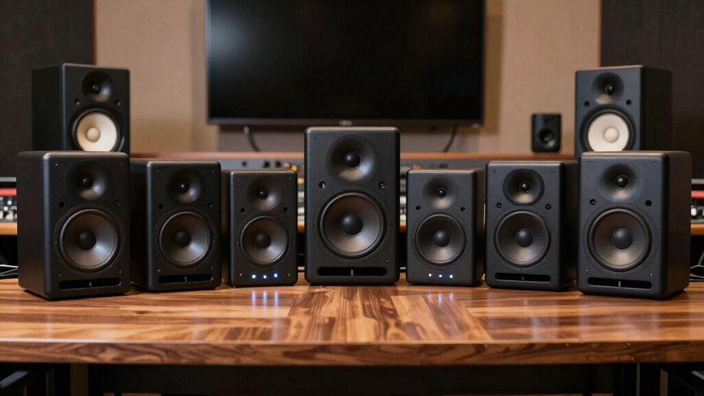 top front port studio monitors