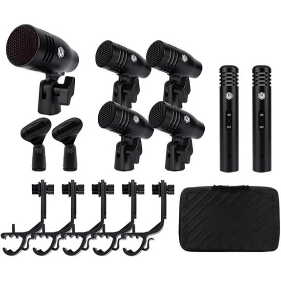 seven piece wired drum mics