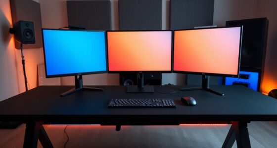 top three monitor studio desks