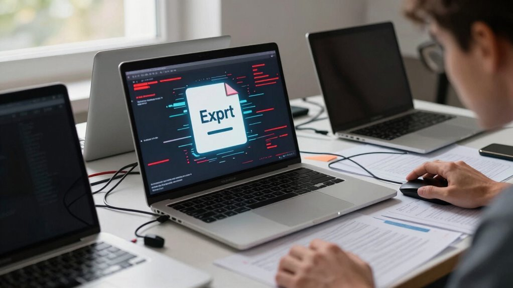 incorrect file export settings
