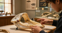 The upper jaw of the Sperm whale, Earth's largest predator, bears no teeth at all only hollow pits into which the lower jaw's teeth fit snugly.