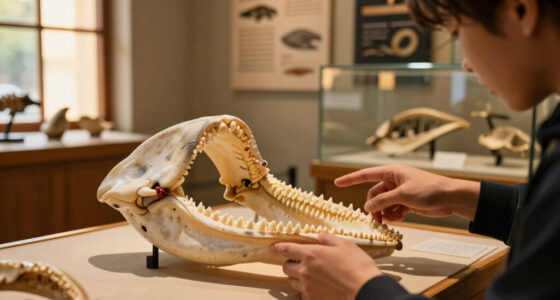 The upper jaw of the Sperm whale, Earth's largest predator, bears no teeth at all only hollow pits into which the lower jaw's teeth fit snugly.