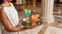 TIL that when Caesars Palace opened, they had cocktail waitresses in Greco-Roman wigs greeting people by saying "Welcome to Caesars Palace, I am your slave"