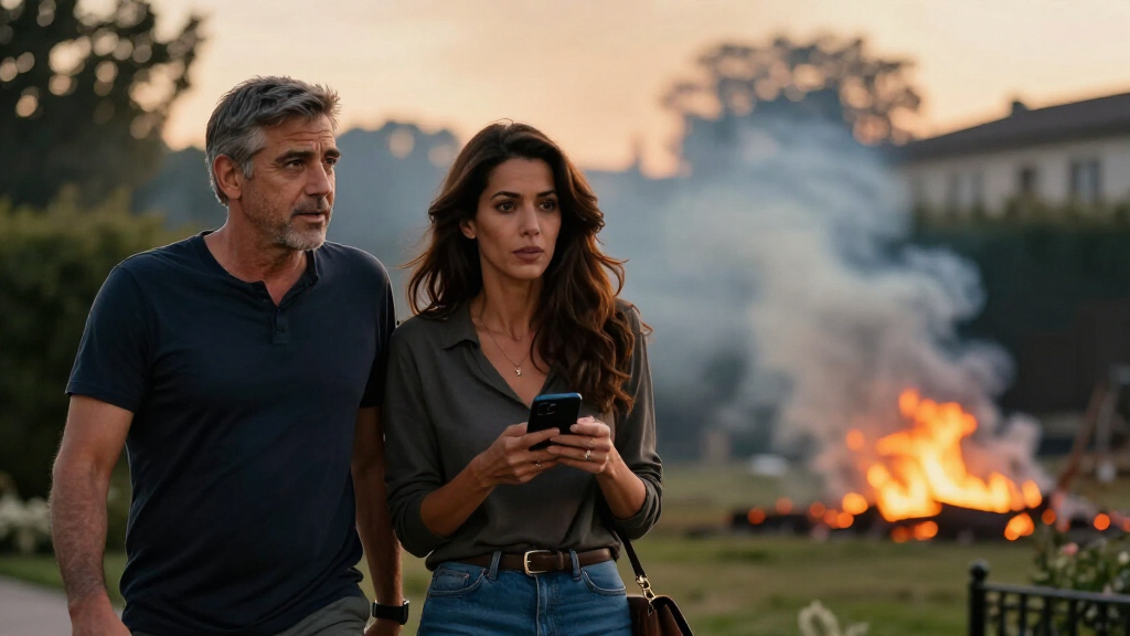 George and Amal Clooney Forced to Evacuate Home in France as Wildfires Burn